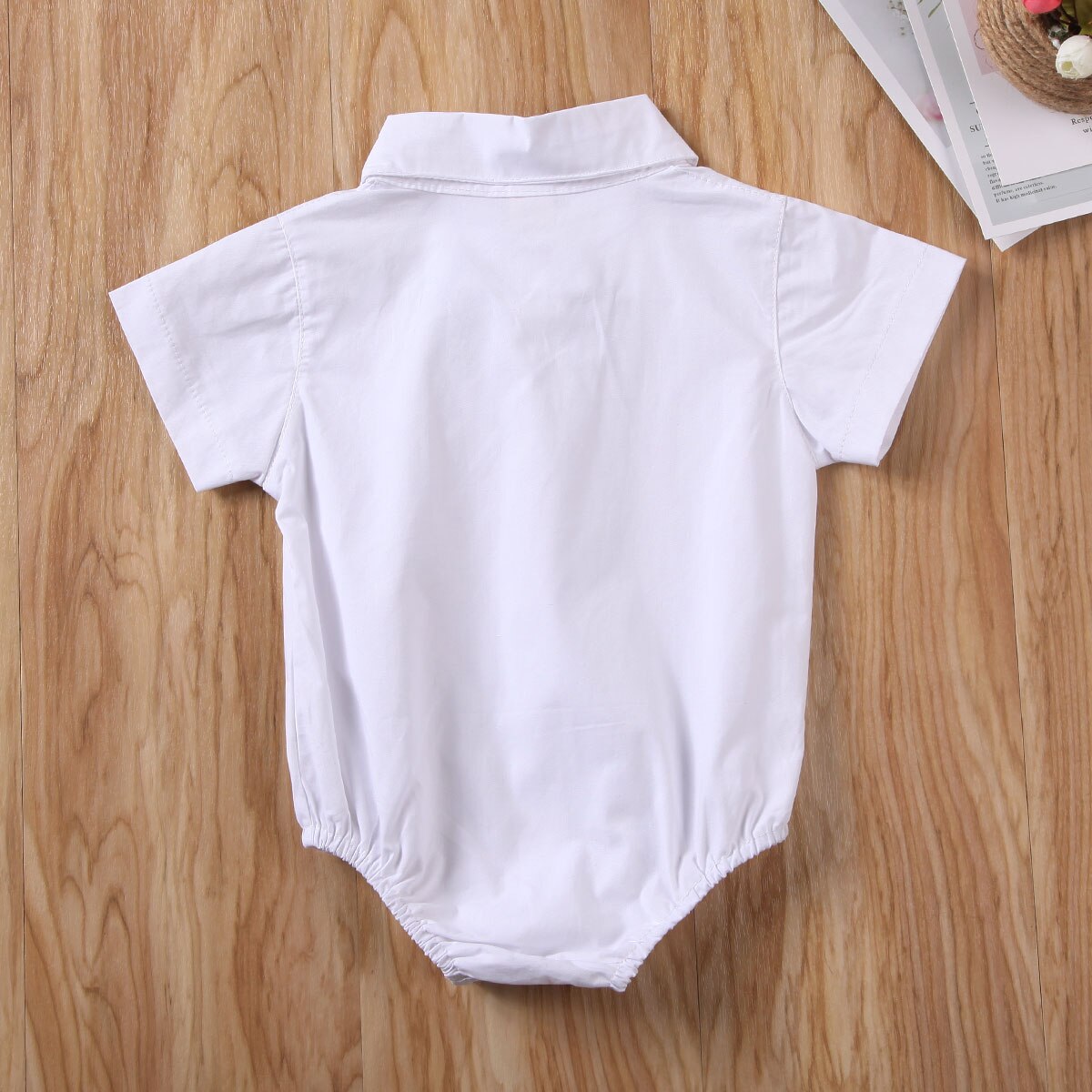 Kids Baby Boy Clothes Gentleman Bowknot Rompers T-Shirt Tops Outfits