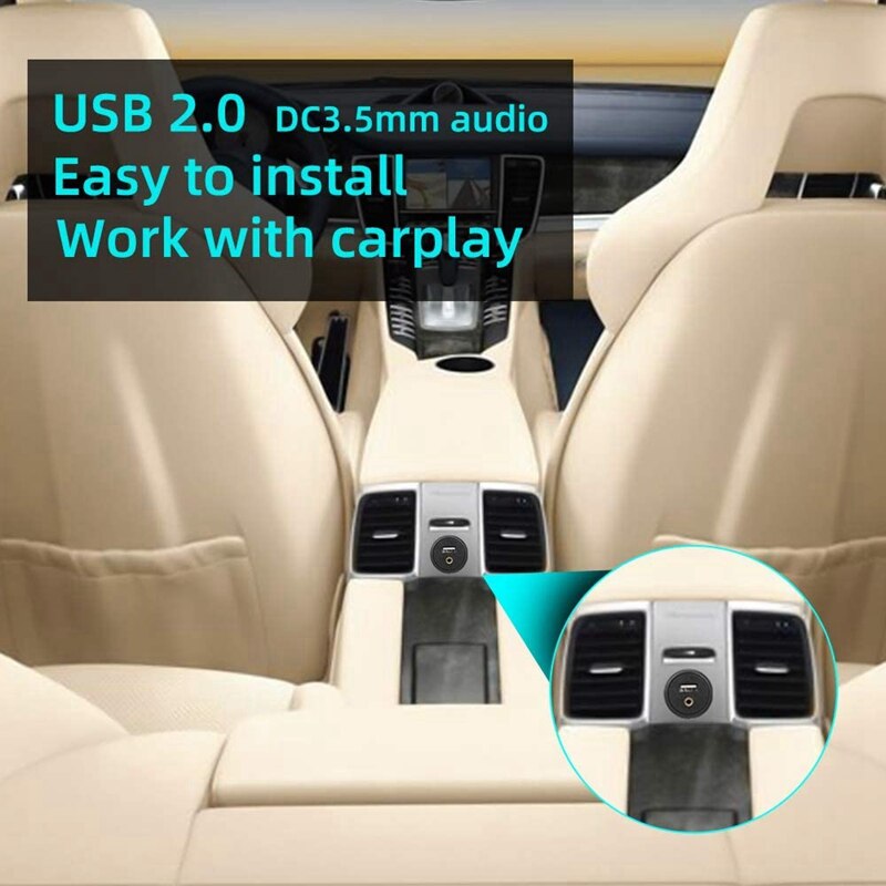 Câble USB 3.0 Encastré Pour Tableau De Bord - 1m Double Port Voiture/bateau/moto