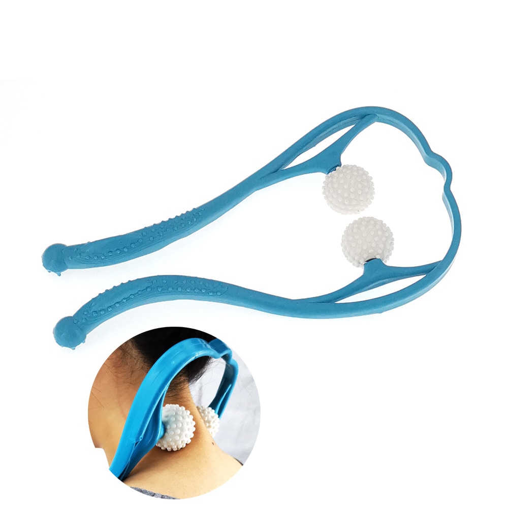 Pressure Point Therapy Neck Massage Tool Pressure Relieve Hand Roller Massage Neck Shoulder Dual Trigger Point Self Massager