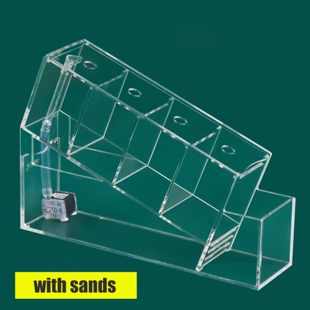 Betta Fish Tank Acrylic Desktop Small Fish Tank Multi-grid Isolation Area Self-circulation Filter Water-free Ecological Aquarium: Default Title