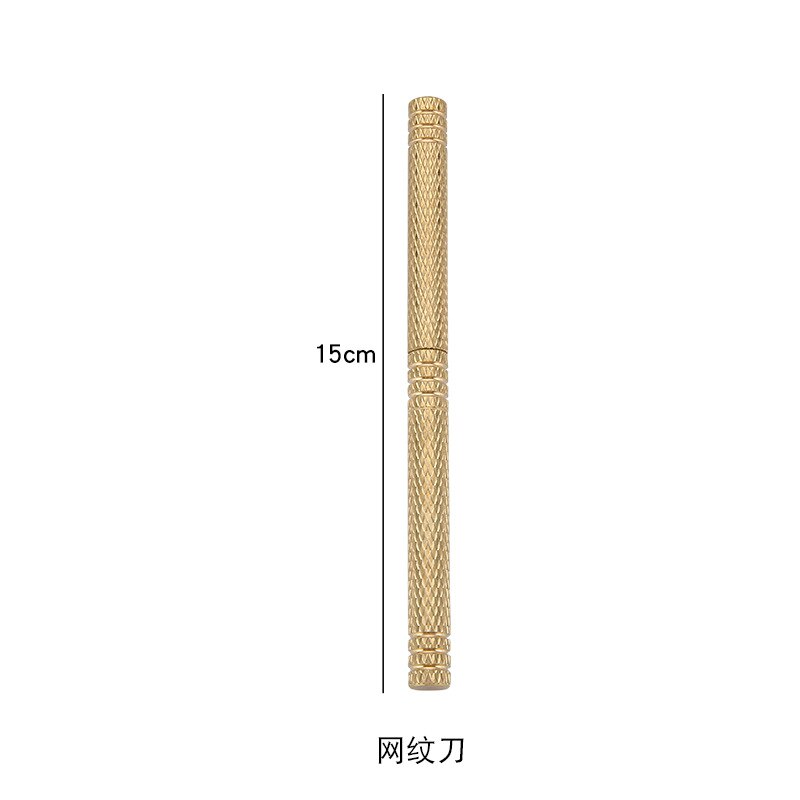 Pure copper tea knife bamboo with cover smooth round dao sifang checker picked tea 6 gentleman accessories andralyn bag store: R4