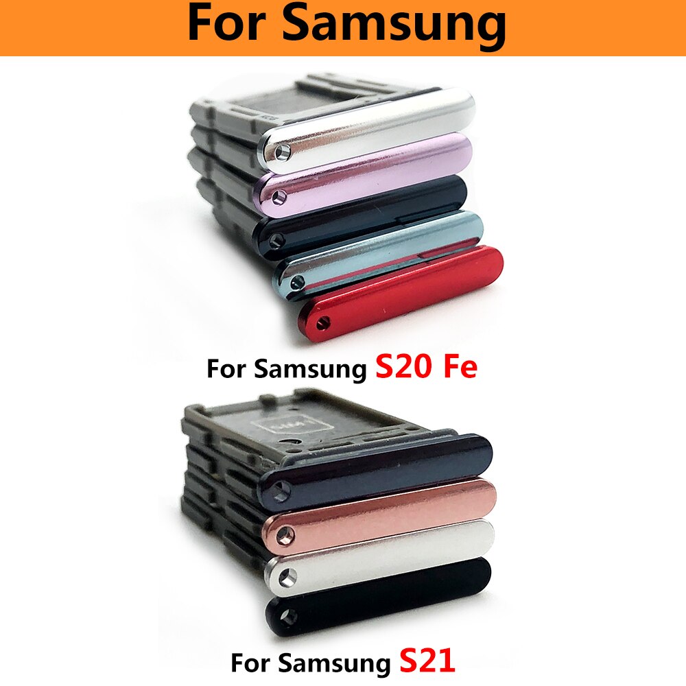 Dual Sim Card Tray Slot Houder Voor Samsung S21 S20 Fe Vervangende Onderdelen