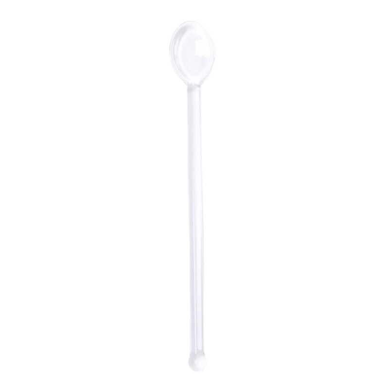 Colored Glass Mixing Spoons Transparent Glass Spoons For Home Fruit Juice Coffee Iced Beverage Mixing Spoons Tableware: 05
