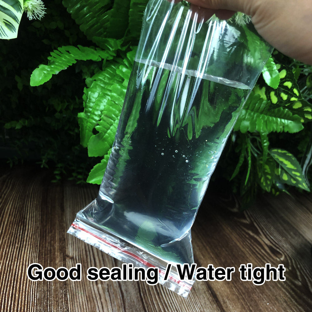 100 stks/pak Self Seal Doorzichtige Plastic Zak Hersluitbare Zip Lock Zakken Voedsel Opslag Pakket Vacuüm Verse Organiseren Zak voor Thuis Leveranties