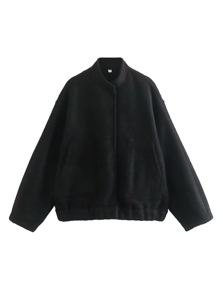 Woman Loose Gray Warm Baseball Jacket Spring Casual Oversized Bomber Jacket Girls Vintage Thick Warm Outwear: L / SKY BLUE