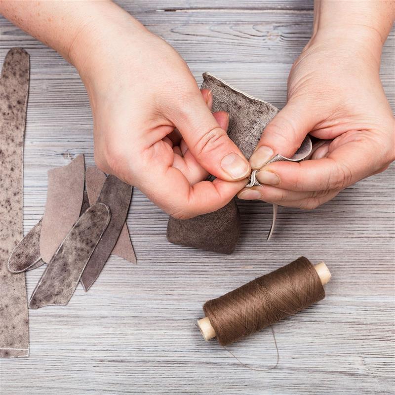 Leder Nähset DIY Leder NäHenne Ahle Nadel mit Kupfer Griff einstellen Leder Leinwand Zelt Schuhe Reparatur werkzeug Nylon faden