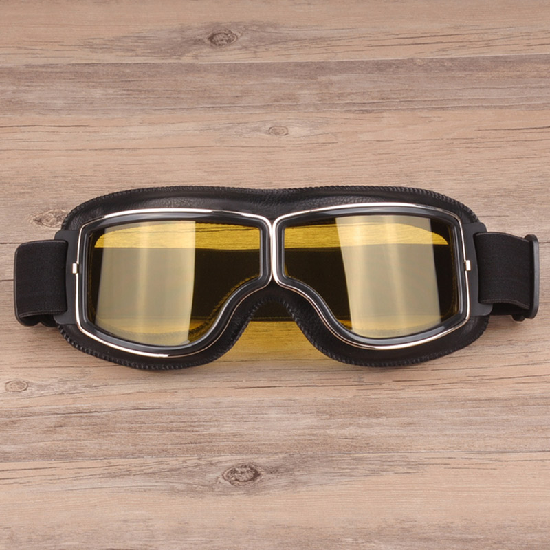 Lunettes de protection Anti-vent, Anti-sable, pour moto, sécurité dans le désert, anti-éclaboussures ultraviolettes: black yellow