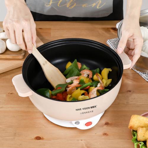 220V Multifunctional Electric Cooker Heating Pan Electric Cooking Pot Machine Noodles Rice Eggs Soup Steamer Cooking Pot: Double Layer