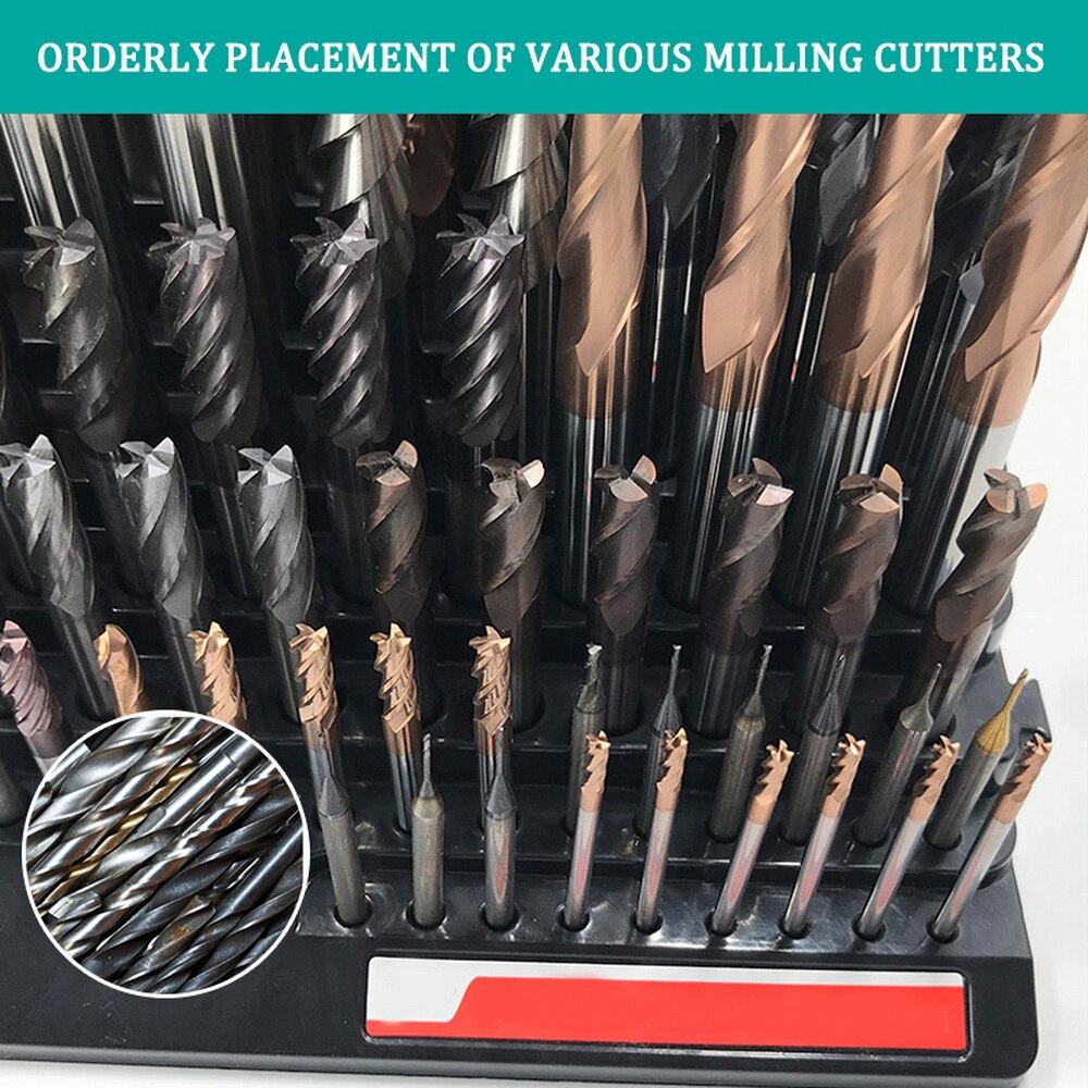 Storage Multifunction 85 Holes Tool Box Reamer Milling Cutter Plastic Desktop Drill Bit Portable Accessories Thickened Rack