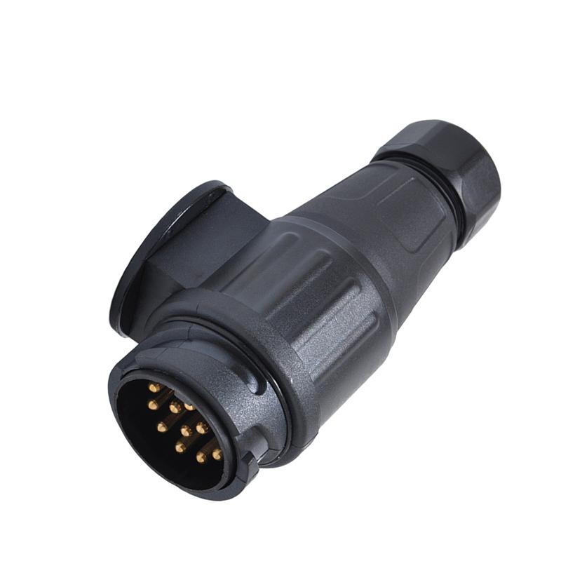 1pc 12v 13- polet trailerstik vandtæt trailer 13 polet plastik elektrisk stik ledningsstik adapter trailerværktøj