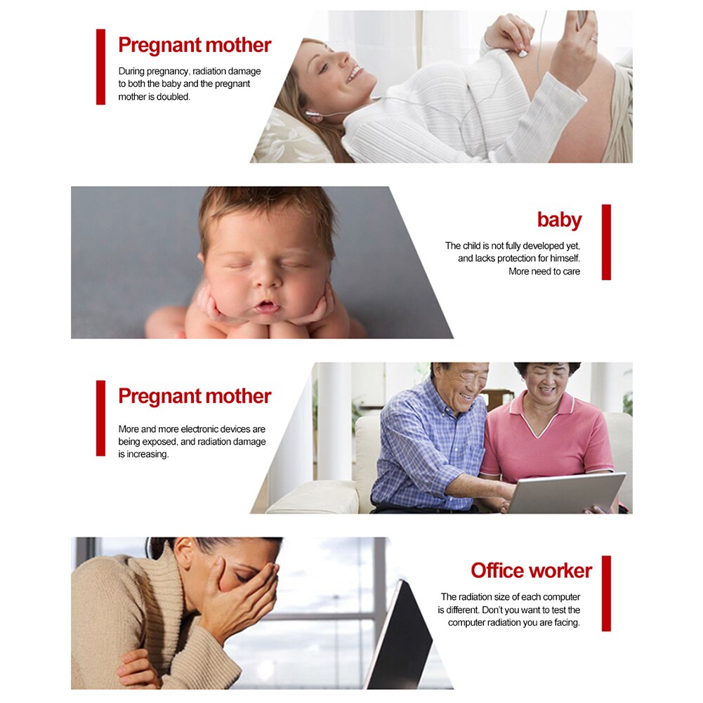 Electromagnetic Radiation Detector Electromagnetic Force Meter Rechargeable Handheld Portable Counter Emission Dosimeter