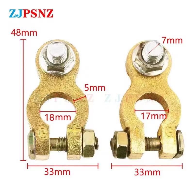 Car Battery Terminal Wire Cable Clamp Top Quick Post Terminal Positive Negative Electric Connector Clamps For Car Boat Motorhome: Ivory
