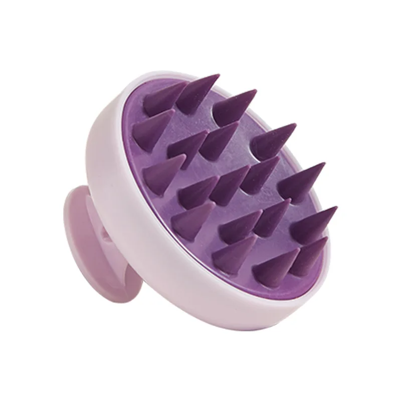 Siliconen Shampoo Hoofdhuid Haar Massager Hoofd Lichaam Hoofdhuid Massage Borstel Kam Haarwaskam Doucheborstel Bad Spa Massageborstel: Bruin