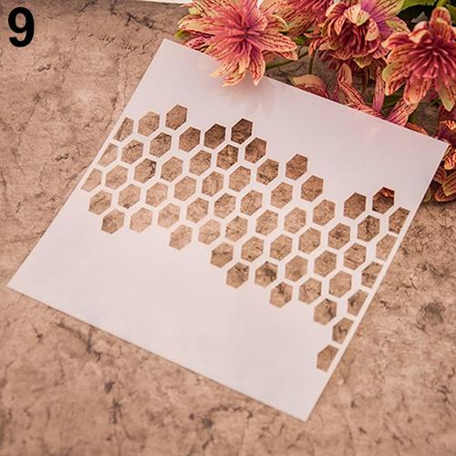 Café skum spray mall barista stenciler dekorationsverktyg girland mögel kaffe utskrift blomma modell: 9
