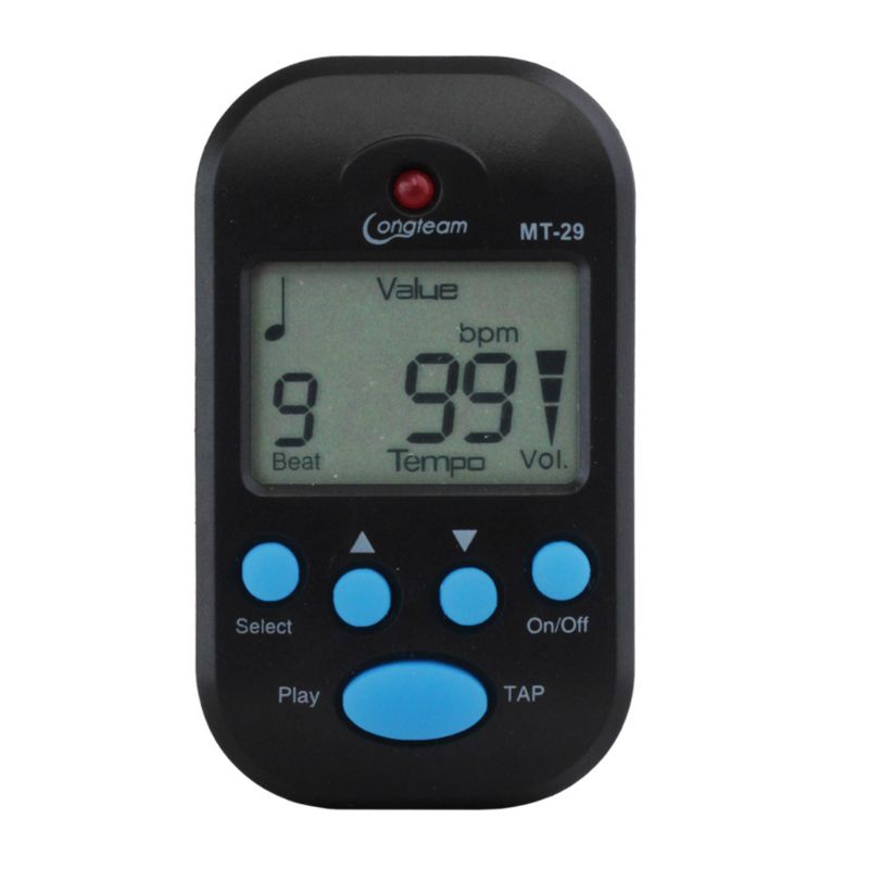 Mini Portable Metronome Piano Zither Guitar Rhythm Device Electric Metronome: Black