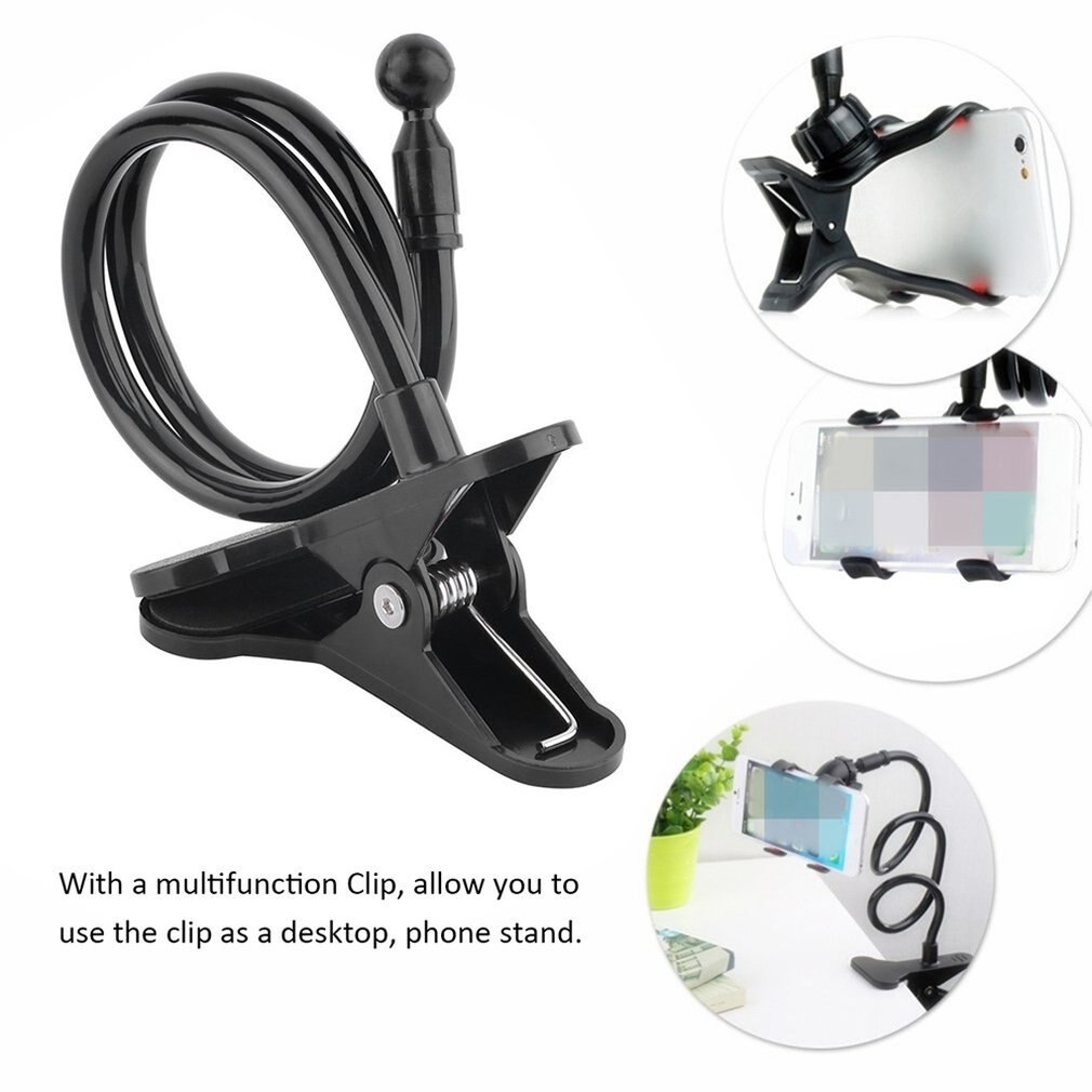 Mobile Phone Lazy Bracket Pvc Platsic Multifunction Stand Holder Flexible Bed Desk Table Clip Bracket 1 Piece