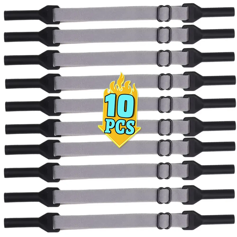 10pcs Glasses Chain For Kids Adults Sunglasses Strap Children Glasses Safety Band Strap Retainer Cord Holder Sport Glasses Rope: army green