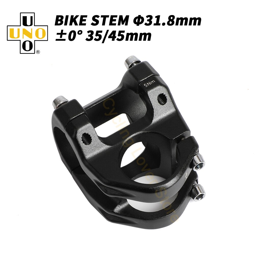 UNO Fahrrad Lenker Vorbau 0 Grad MTB Energie 31,8mm Mountainbike Stengel 35/45mm Ultraleicht Kalloy UNO fahrrad Stück