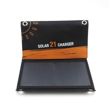 Solar Charger 21W 1200mA Zonnepanelen Oplader Met Usb-poort Solar Batterij Power Voor Mobiele Telefoons 5V usb Draagbare