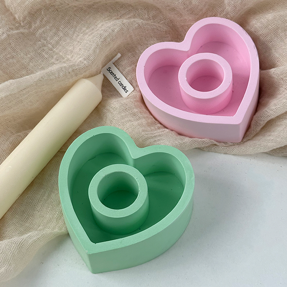 2 Stampo In Silicone A Forma Di Cuore Per Candele E Decorazioni - Resistente Al Calore, Antiaderente, Ideale Per Resina, Gesso, DIY