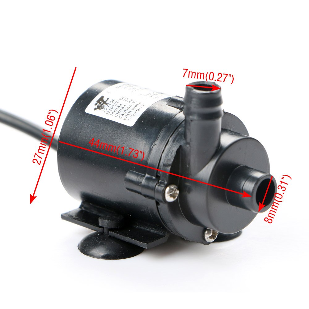 1Pc 12V 280L/H Waterpomp Micro Borstelloze Dompelpompen Motor Pomp voor Aquarium Fontein Luchtbevochtiger Solar Fontein