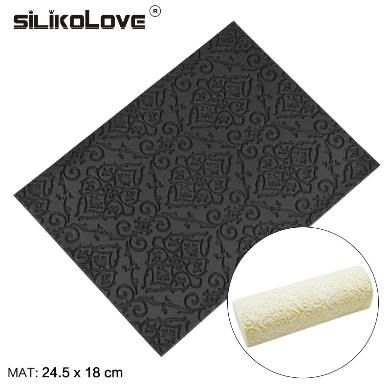 SILIKOLOVE DIY Silicone Mould Heat Resistant Texture Mat Mold Kit Mousse Baking Dessert Christmas Molds Mats Freedom Combination: mat 2
