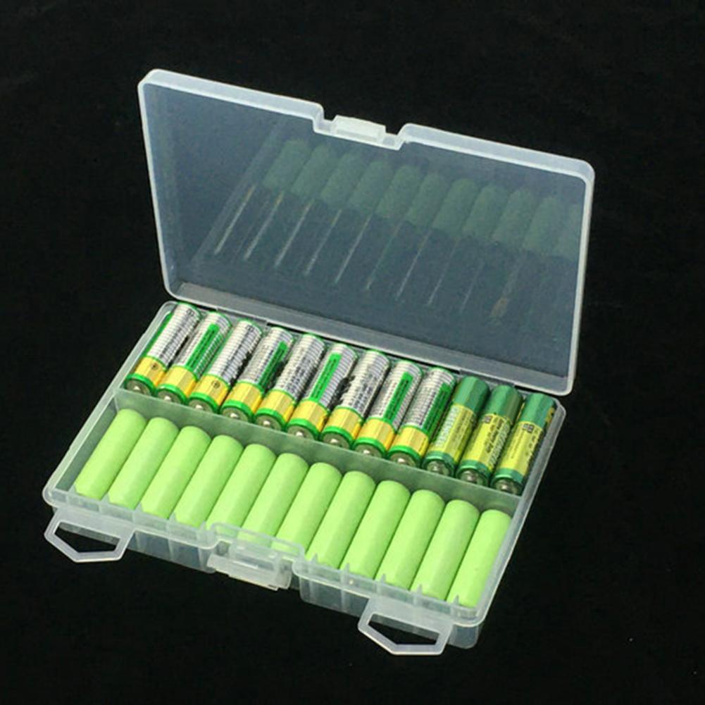 Battery Storage Container Useful 48Pcs AA AAA Cell Batteries Box Holder Case Lightweight Battery Storage Box