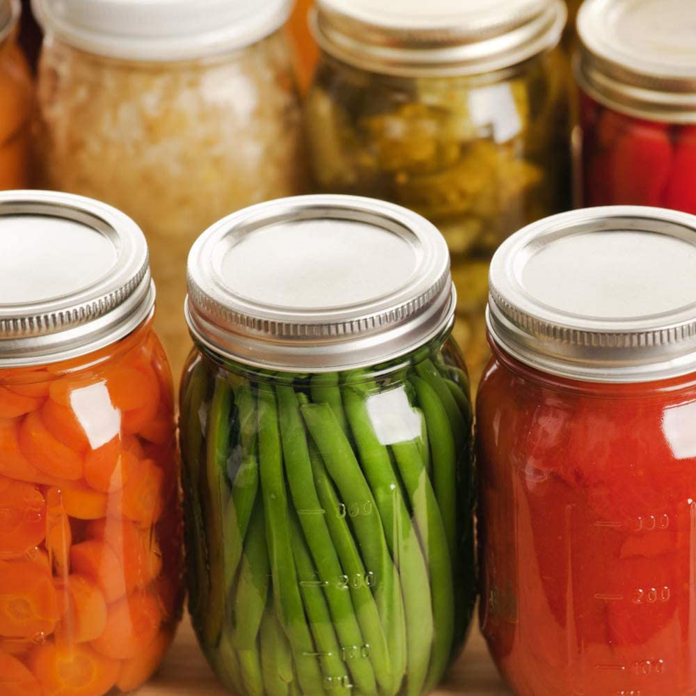 Mason Potten Glazen Pot Met Deksel Inblikken Pot Voor Beitsen Voedsel Opslag Drinken Kruiden Salades Jam Trouwbedankjes Diy Versieren