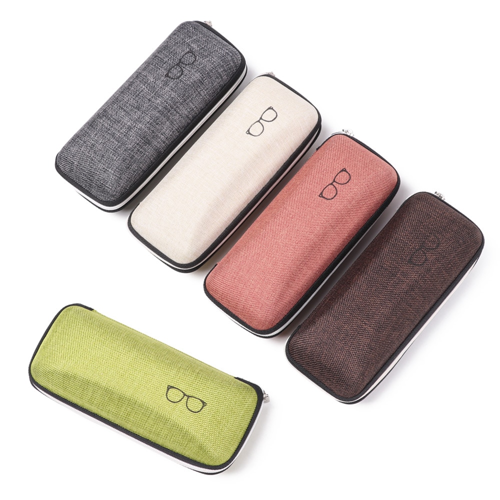 1Pcs EVA Brillen Cases Cover Zonnebril Case Voor Vrouwen Mode Glazen Doos Met Lanyard Rits Lenzenvloeistof Gevallen Harde