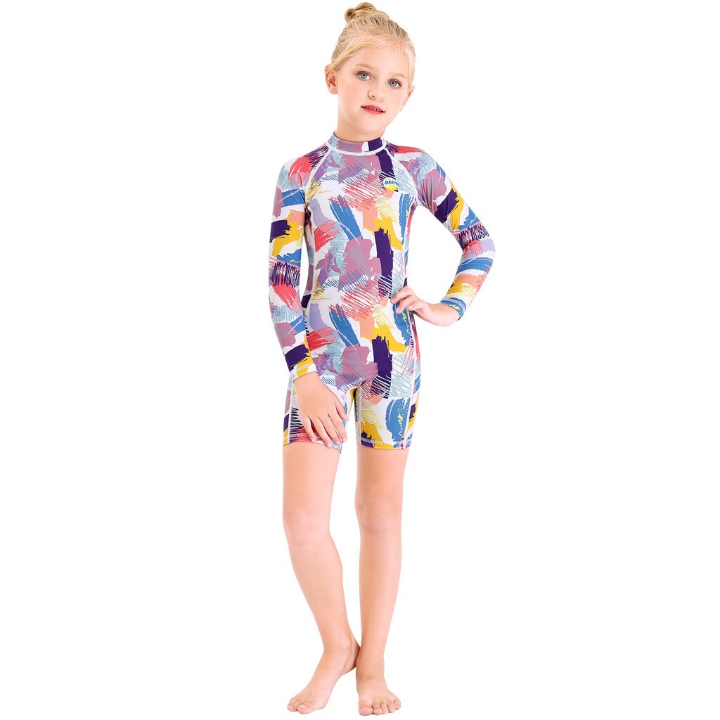 Telotuny Kids Baby Meisjes Jongen Bescherming Een Stuk Zon Rash Guard Upf 50 + Badpak Wetsuit Infant Kids Baby mode 2-10Y: PP / M