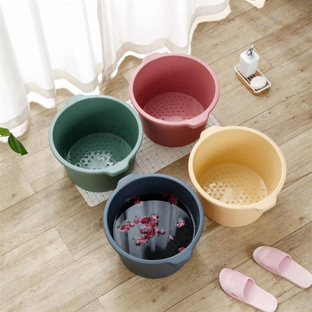 1pc Kunststoff Eimer Fuß Badewanne Schlecht Eimer Schlecht Fuß Waschbecken Wäsche Eimer Tragbare Wasser Behälter Schlecht Zubehör
