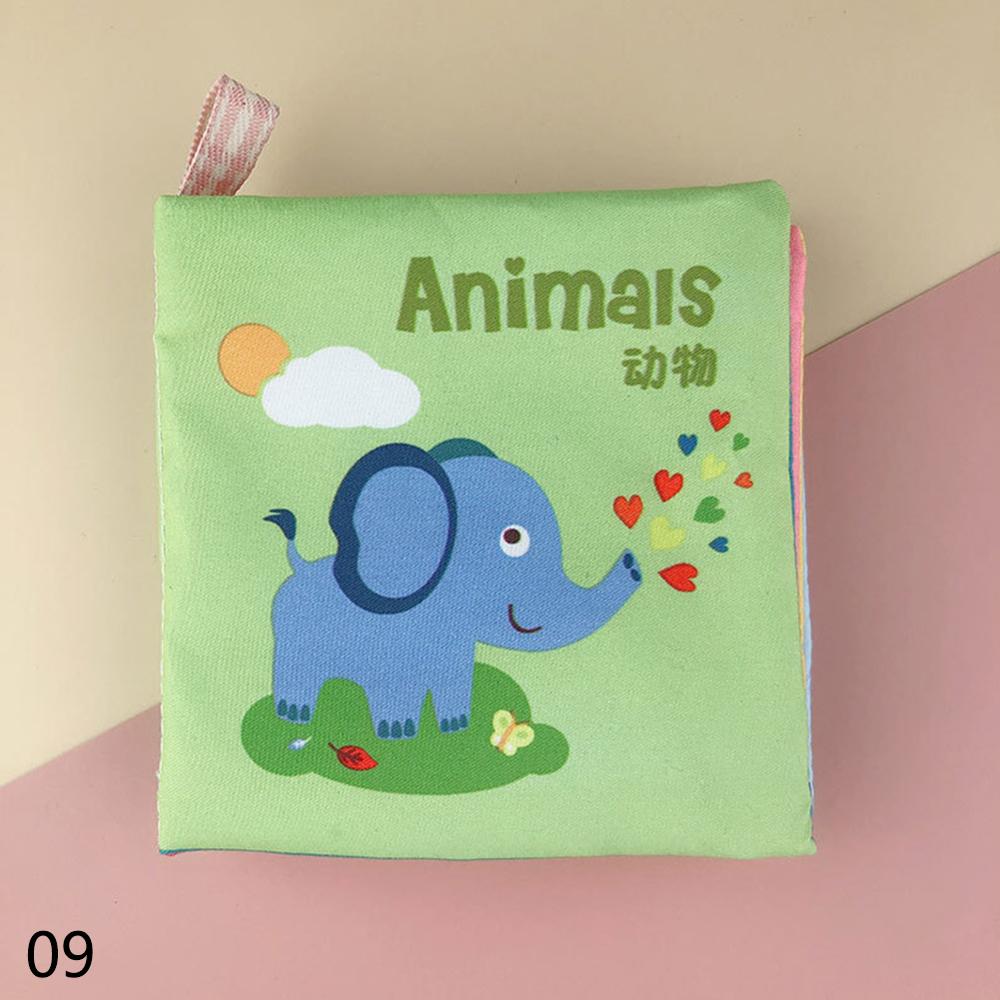 Infant Book Baby Fruit Animal Tails Rustle Book Early Development Cloth Book Inspire Brains Early Education Activity Books Toys: Animal