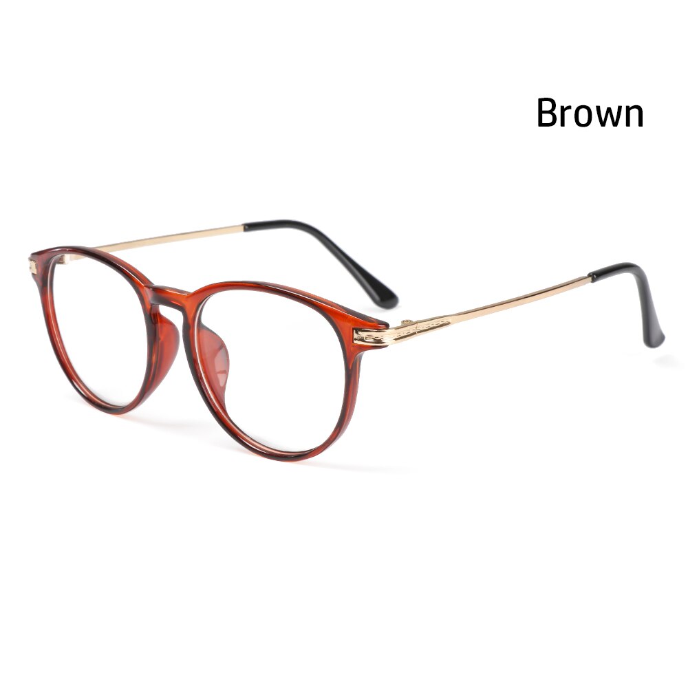 1PC unisexe Vintage plat miroir lunettes radioprotection ordinateur lunettes Flexible lunettes Vision soins lunettes: Brown