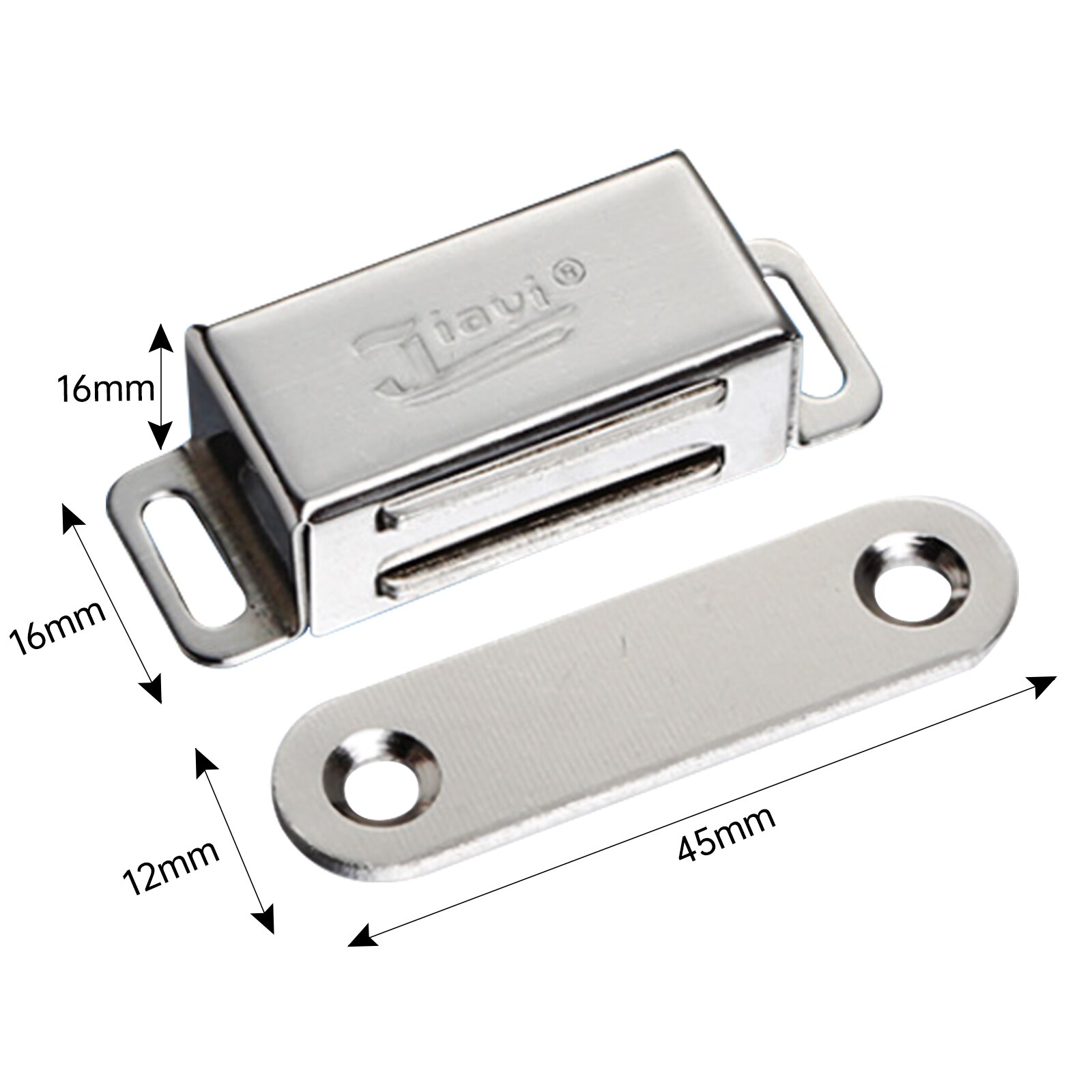 10Pcs Mini Stainless Steel Cabinet Magnetic Catch Lock Latch Door Shutter Stopper Damper for Home Kitchen Furniture Hardware