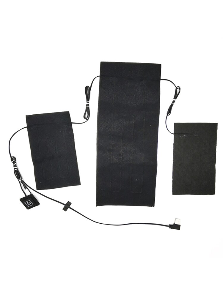 3 Areas Clothes Heating Pads USB Charging Carbon Fiber Heating Pad Waterproof Electric Heating Sheet For Clothes Vests Underwear