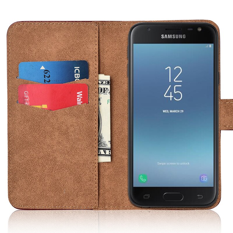 Hoesje op samsung galaxy  j3 j330 classic portemonnee hoesje voor samsung  j3 j330 coque  j32017 j 3 j 330 j330f sm -j330f capa