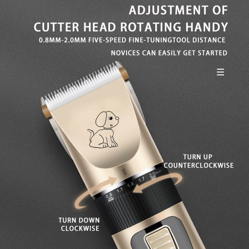 Cão máquina de cortar cabelo pet aparador de pêlos filhote cachorro grooming barbeador elétrico conjunto gato acessórios lâmina cerâmica recarga profissão suprimentos