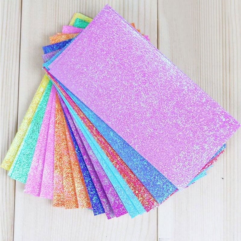 50 Pcs Vierkante Origami Papier Enkelzijdig Effen Kleur Shining Papers DIY Kids Gevouwen Papier Ambachtelijke Scrapbooking Decoratie 7/ 10/15 cm: 7x14cm 50pcs