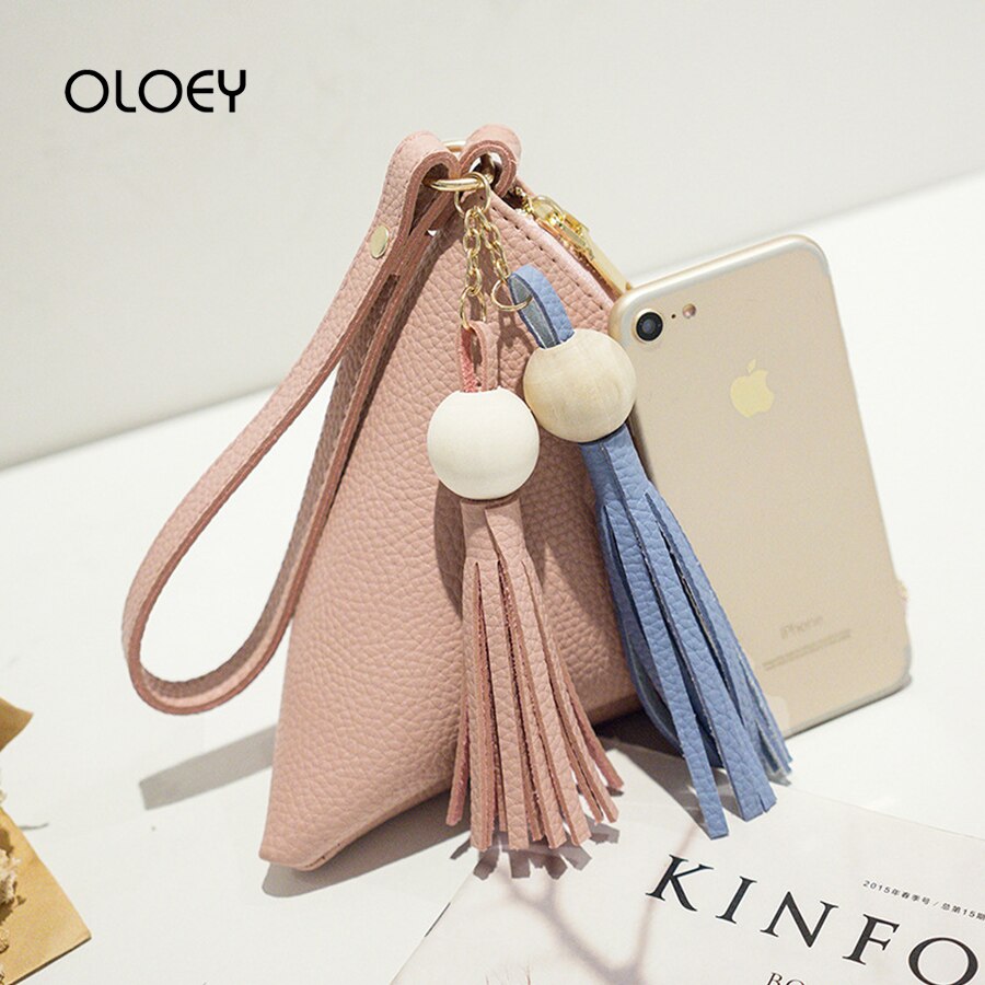 Driehoek Kwastje Mini vrouwen Tas Vrouwelijke Clutch Purse Handtas Polsbandjes Strap Kleine Totes PU Schoudertas Casual Telefoon pakket