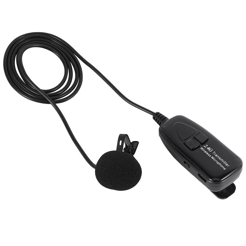 2.4G Lavalier Microphone Camera Microphone Long-Distance Mic for Phone DSLR TV PC and Amplifier