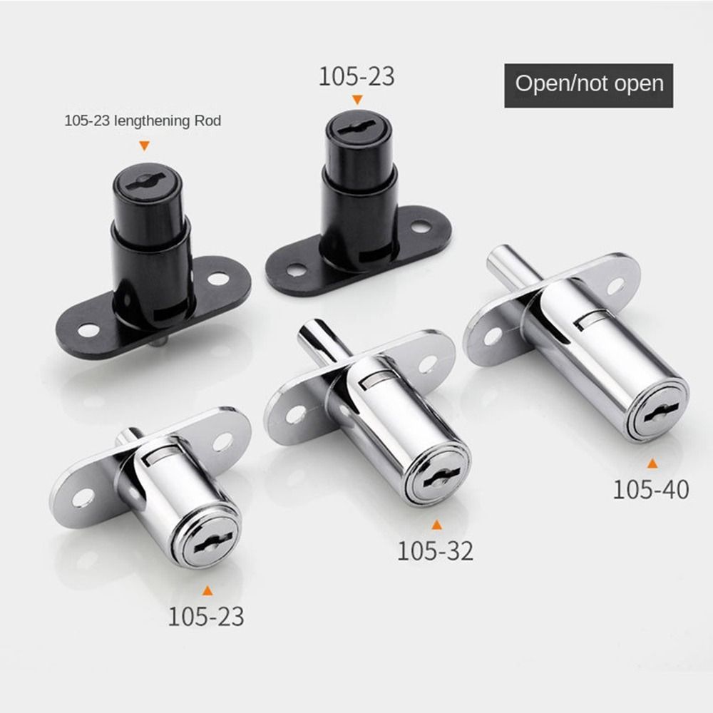 Zinc Alloy Sliding Door Locks With Keys Lengthening Window Security Lock Hardware Multifunctional Cabinet Catches Wardrobe