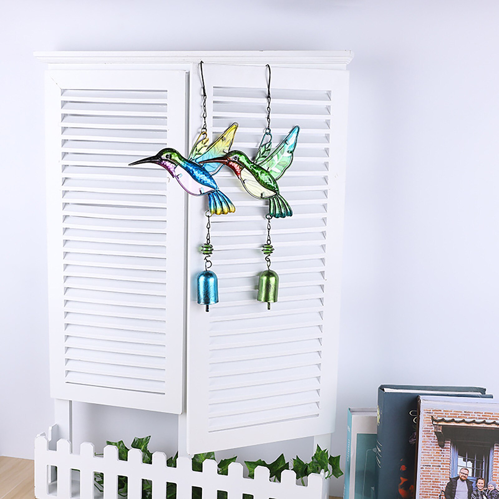 Wind Chimes Aluminum Hanging Ornament Home Outdoor Garden Yard Deco Hummingbird Wind Chime Hangs Pendant for Living room