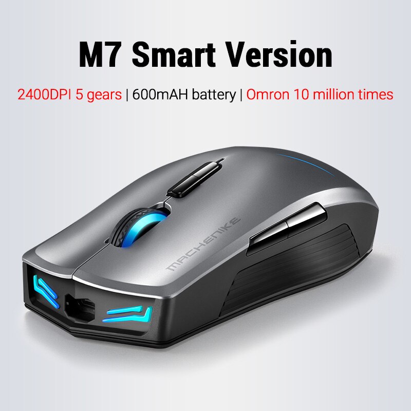 Machenike M7 wireless mouse gaming mouse OMRON RGB backlight Programmable rechargeable 16000 DPI computer mouse: Smart Version