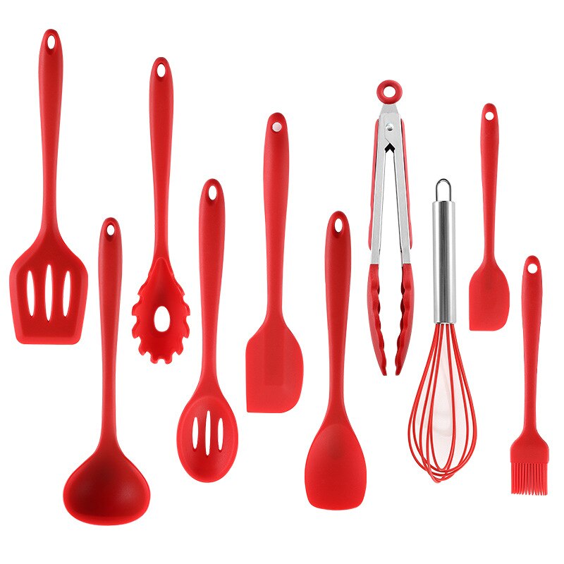 Silicone Spatula Turner Slotted spoon Ladle Spoon Spoon Spatula Spooula Spatula Basting brush Food Tongs Silicone Kitchenware
