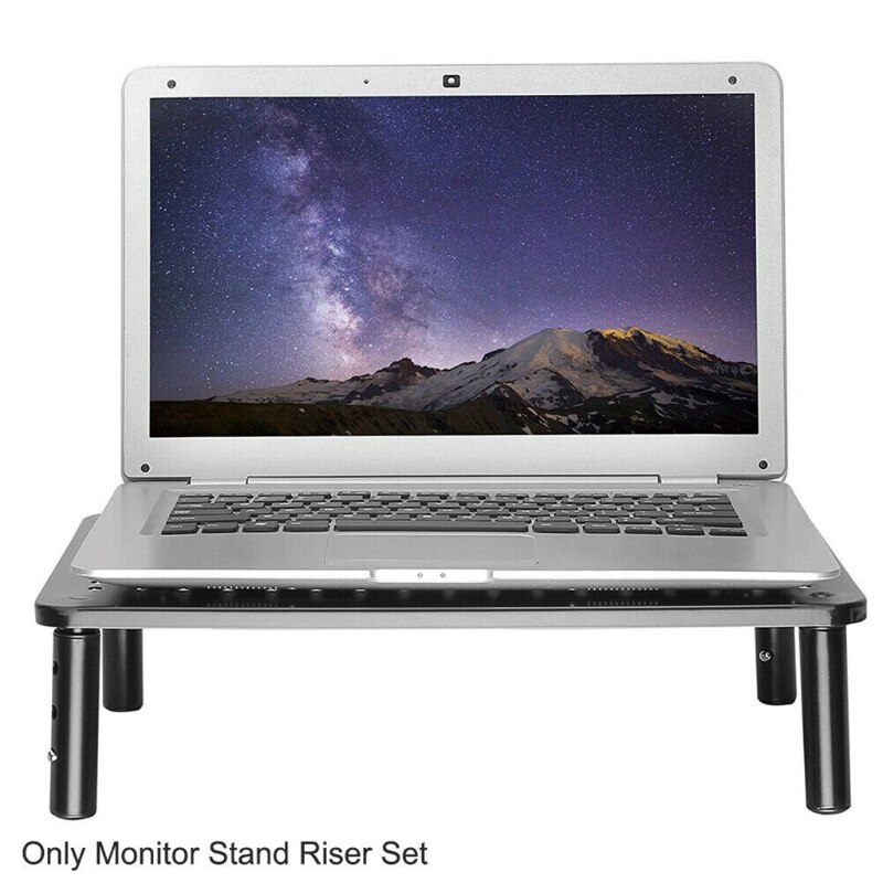 3 Height Adjustable With Mesh Platform Iron Plate Monitor Stand Riser Portable Heat Dissipation Bracket