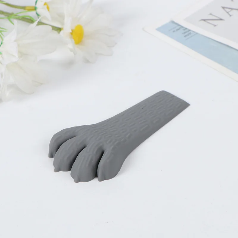 Siliconen herbruikbare cartoon steek deurstopper cartoon schattige deurstopper anti-knijp zachte rubberen deurbarrière feestcadeau: Bruin