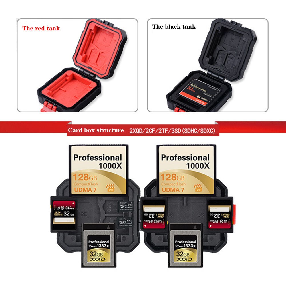 Draagbare Plastic Geheugenkaart Case 9 Slots Doos Voor Micro SD SD/SDHC/Sdxc-kaart Opslag Houder card Case