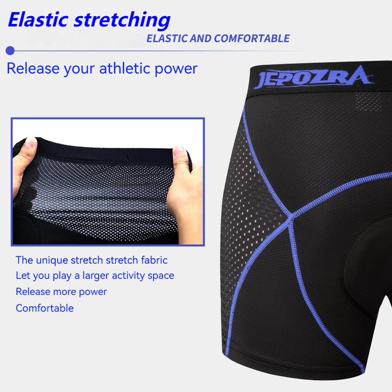 JEPOZRA pantalones cortos de ciclismo para hombre, Shorts de malla transpirable con almohadilla de Gel 5D, a prueba de golpes, para bicicleta de montaña