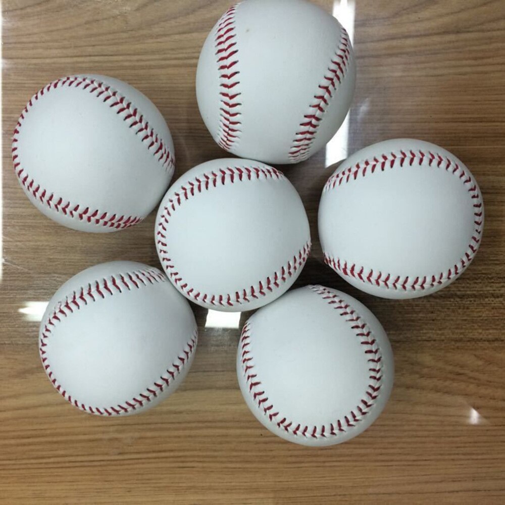 2pcs 9-inch Rubber Practice Baseball for Students and Beginner (White)