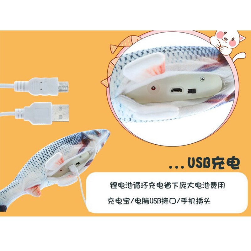 katze Spielzeug Fisch USB Floppy Fisch Spielzeug Für Katzen Interaktive Elektrische Lade Simulation Tanzen Springen Moving
